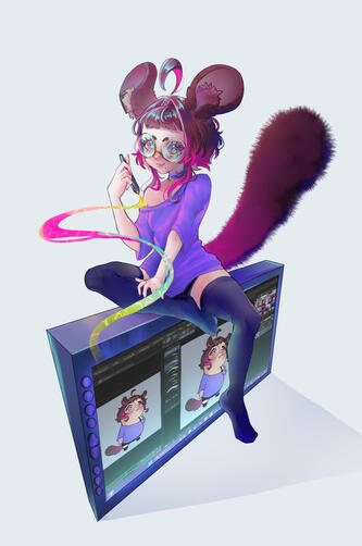 chu the chinchila artist